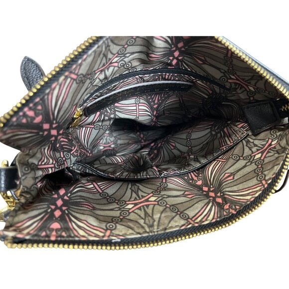 Sondra Roberts Squared Black Leather Crossbody Bag - Picture 6 of 6